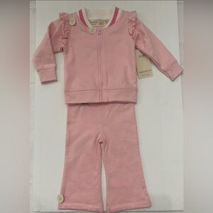 Paris Hilton/Monica + Andy Organic Cotton Baby Ruffle Sleeve Tracksuit 12 Mths